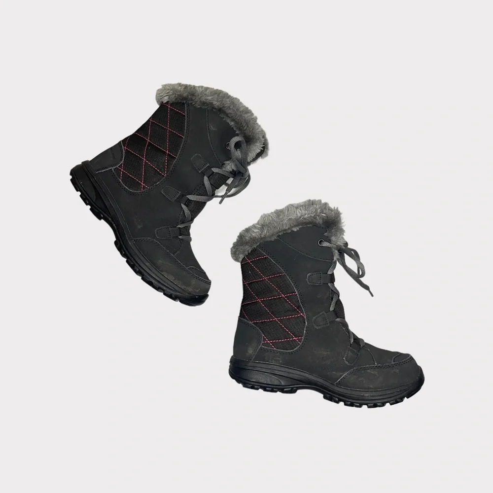 Columbia Ice Maiden II Snow Fur Lined Black Boots